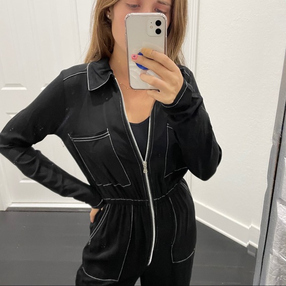 Black zipper jumpsuit - Picture 11 of 12
